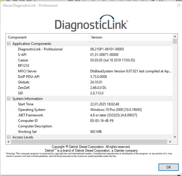 Detroit Diesel Diagnostic Link DDDL 8.21 SP1 2025