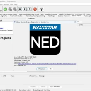 Navistar Engine Diagnostics NED 2025 professional diagnostic and programming software interface for International truck electronic engine control modules