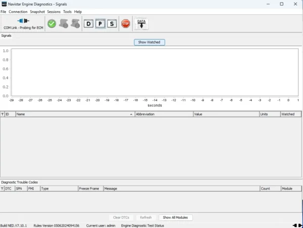 Navistar Engine Diagnostics NED 2025 professional diagnostic and programming software interface for International truck electronic engine control modules