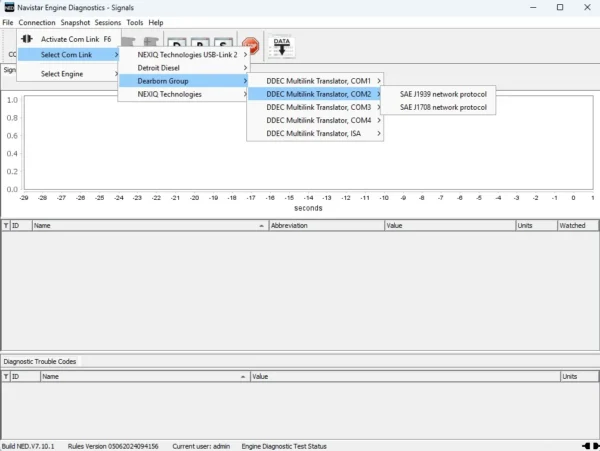 Navistar Engine Diagnostics NED 2025 professional diagnostic and programming software interface for International truck electronic engine control modules
