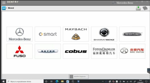 Mercedes-Benz Xentry Diagnosis 2025 professional dealer-level software interface for passenger cars and commercial vehicle troubleshooting