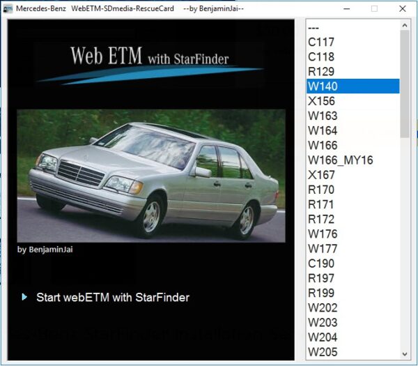 Mercedes StarFinder 2023 electronic component locator and electrical wiring diagrams interface for passenger cars and commercial vehicles